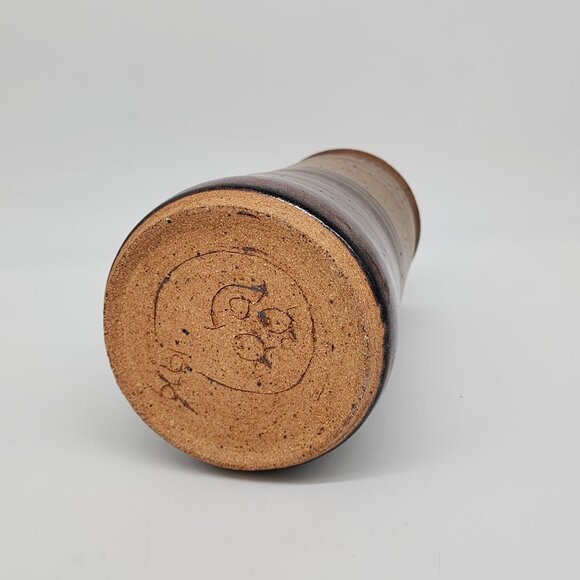 1970s Studio Pottery Ceramic Vase Bottle Incense Burner Open Lid Jar VTG - Picture 11 of 11